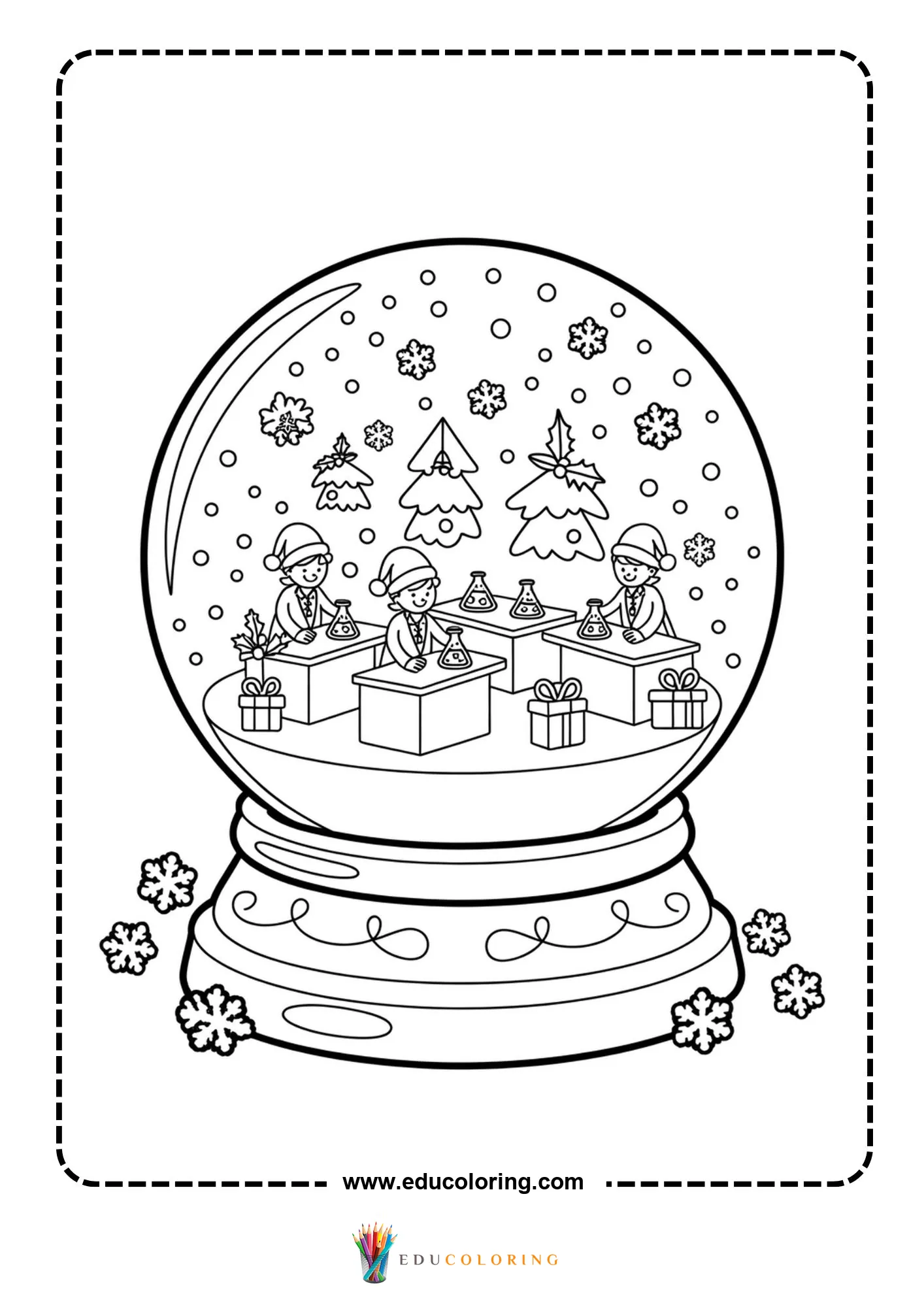 Building coloring page with modern structure and large doors