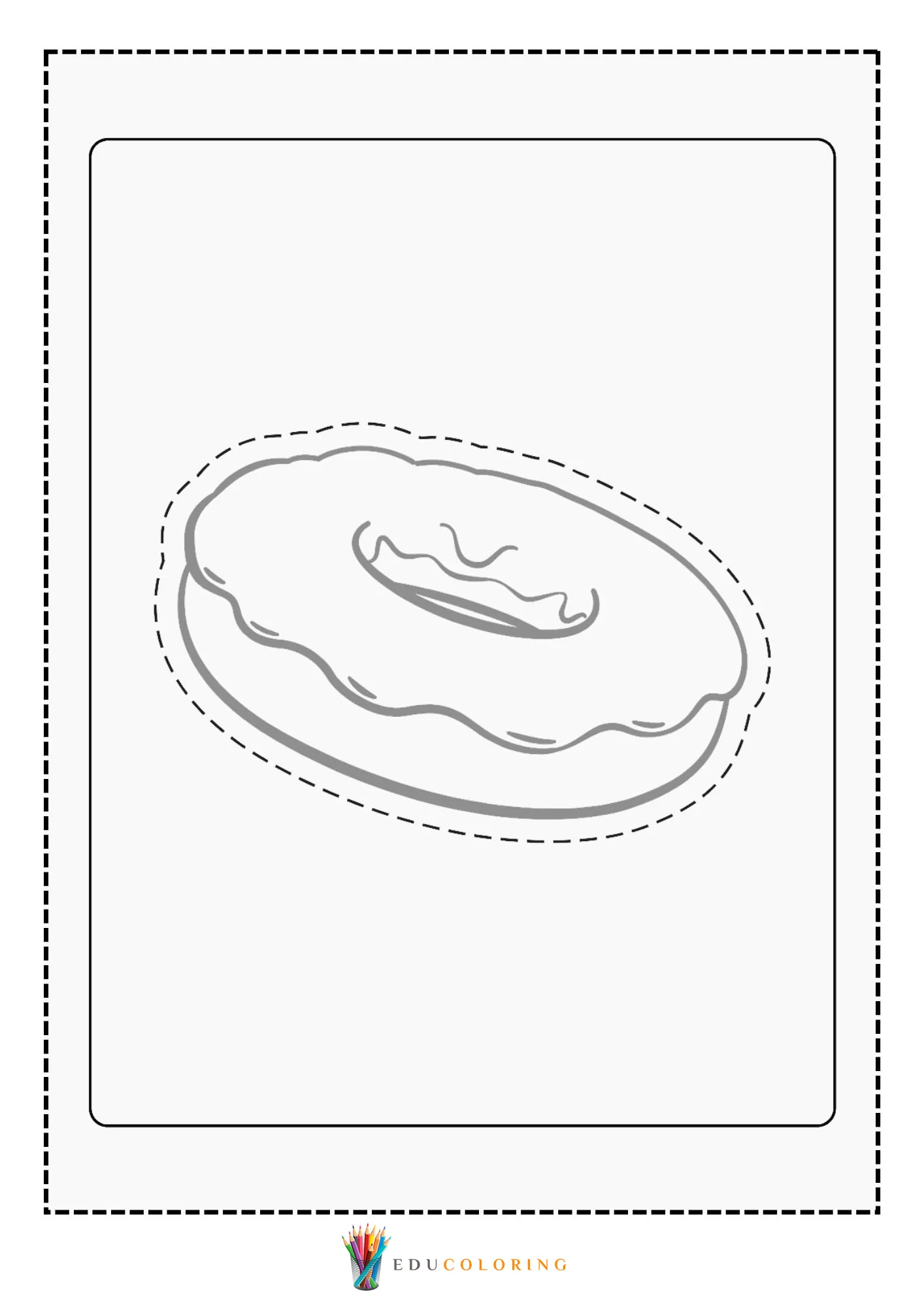 Plain donut with wavy icing