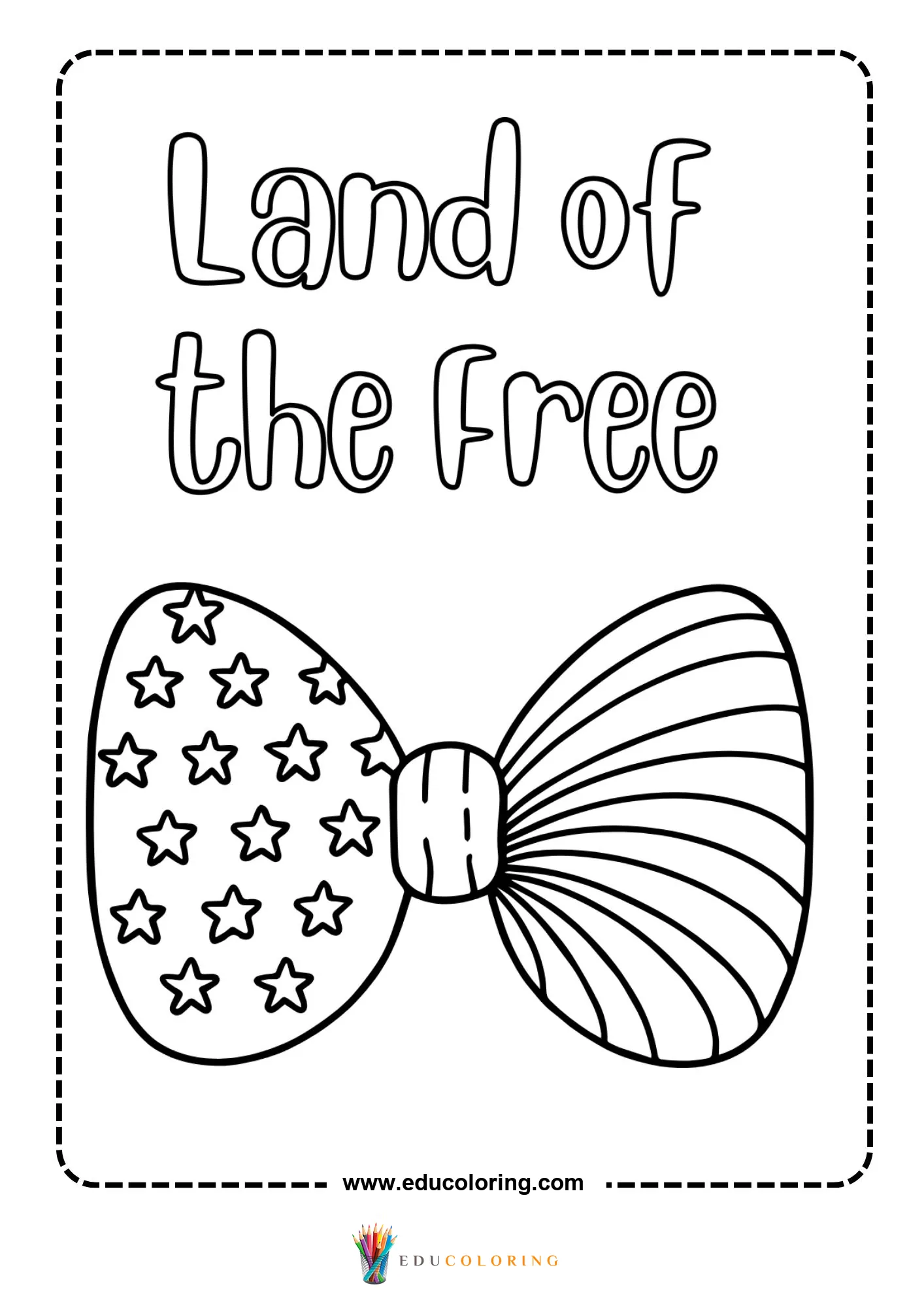 Land of the Free patriotic bow