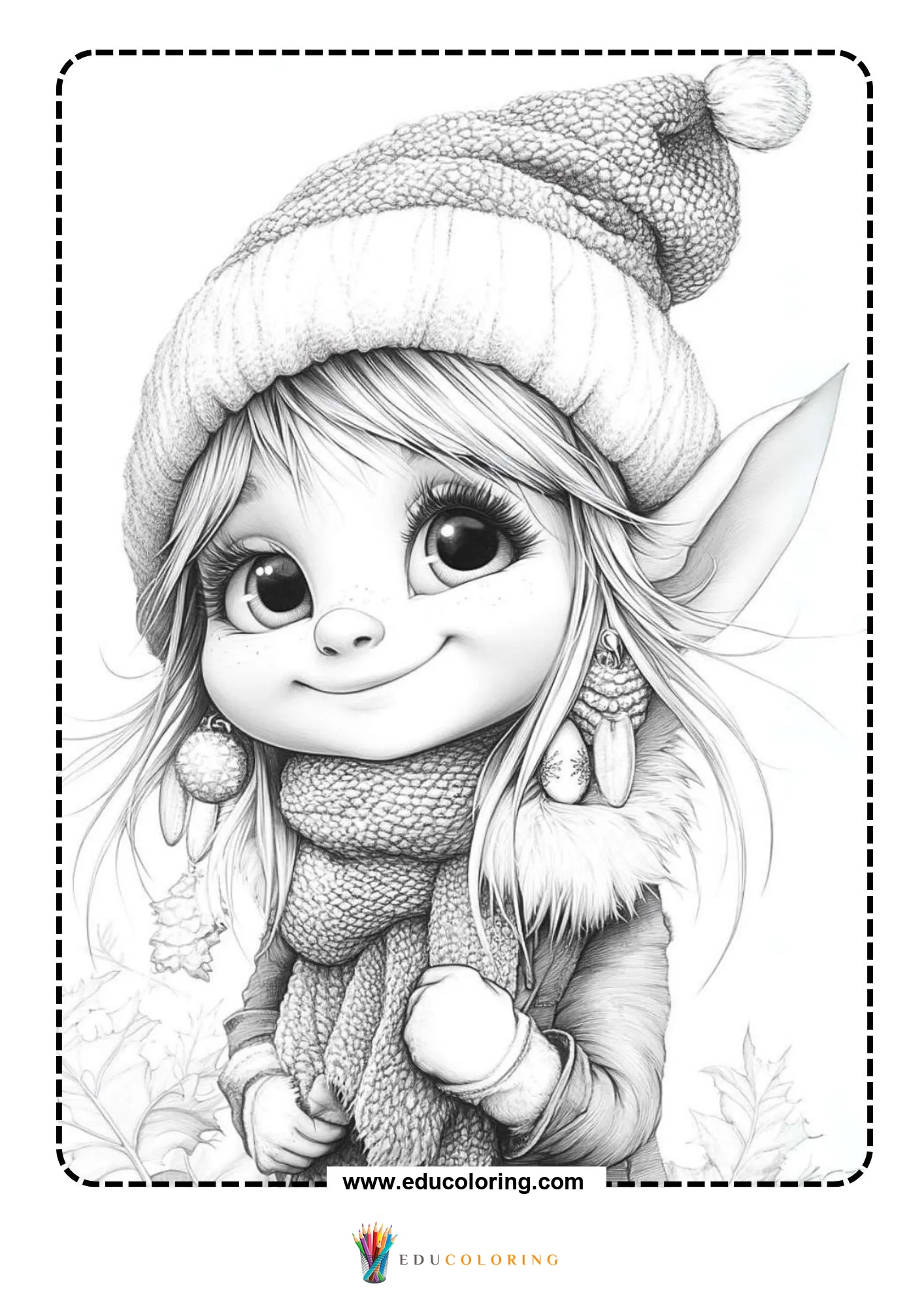 Elf portrait with pointed ears