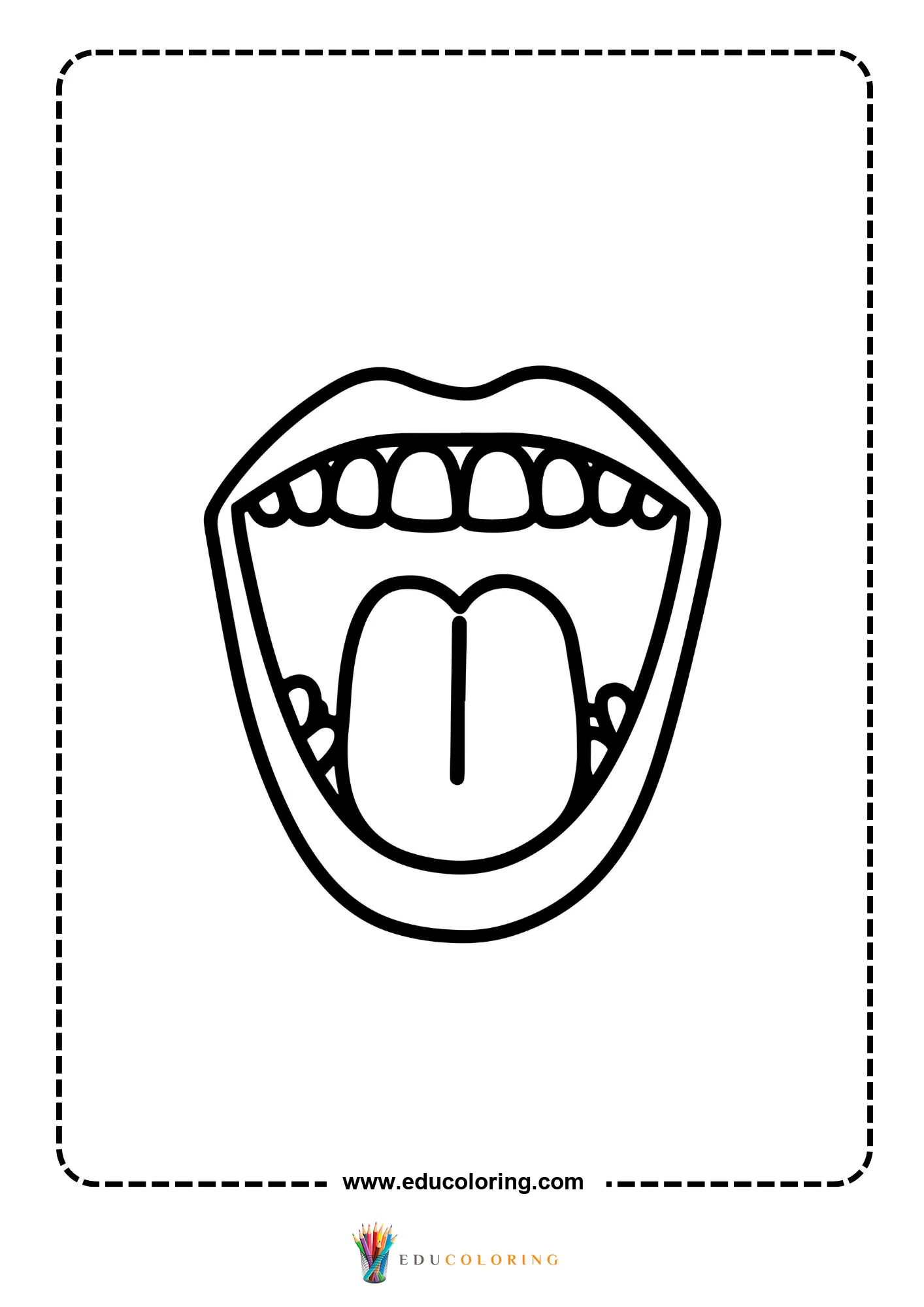 Open mouth and tongue