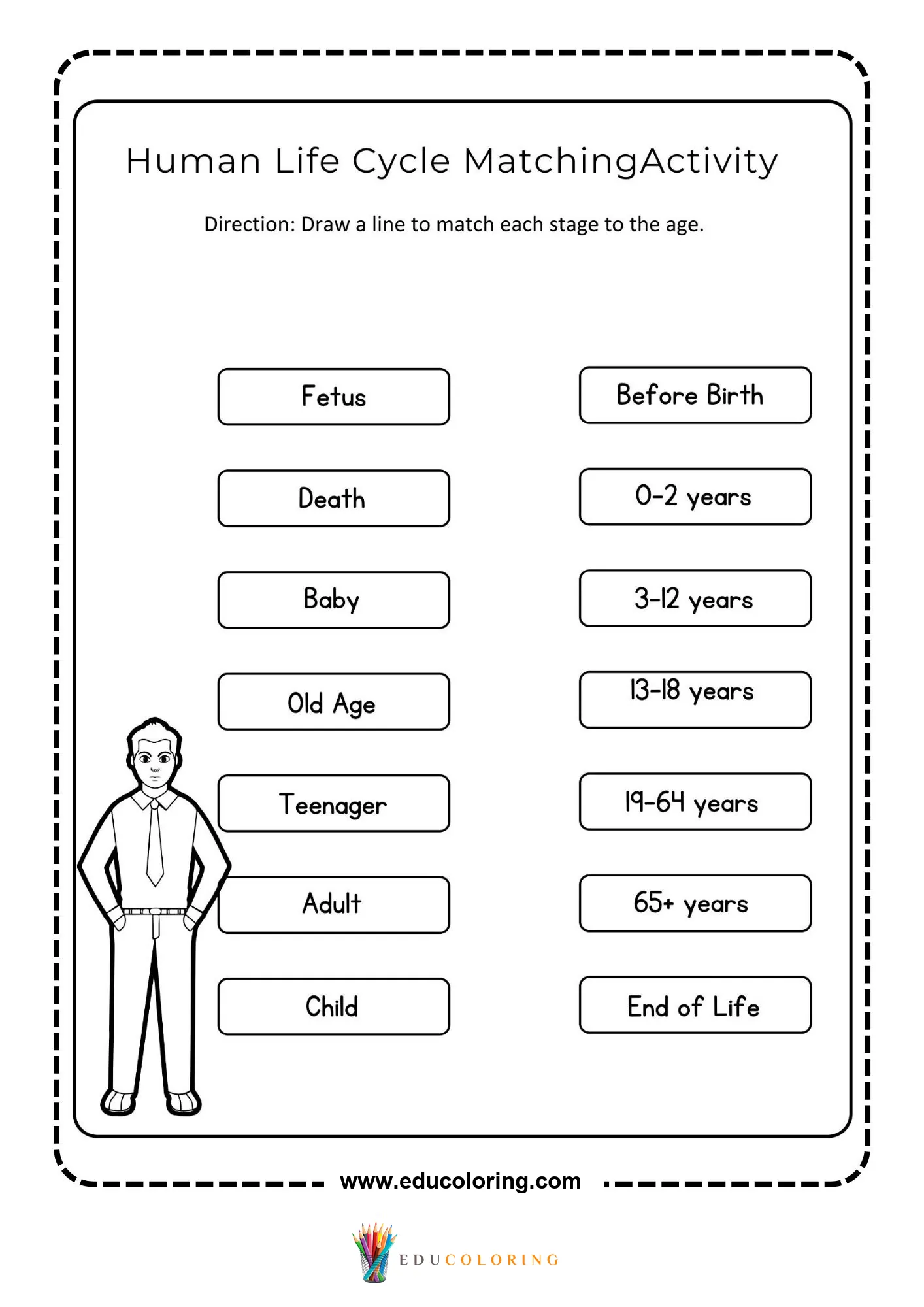 Human life cycle matching activity
