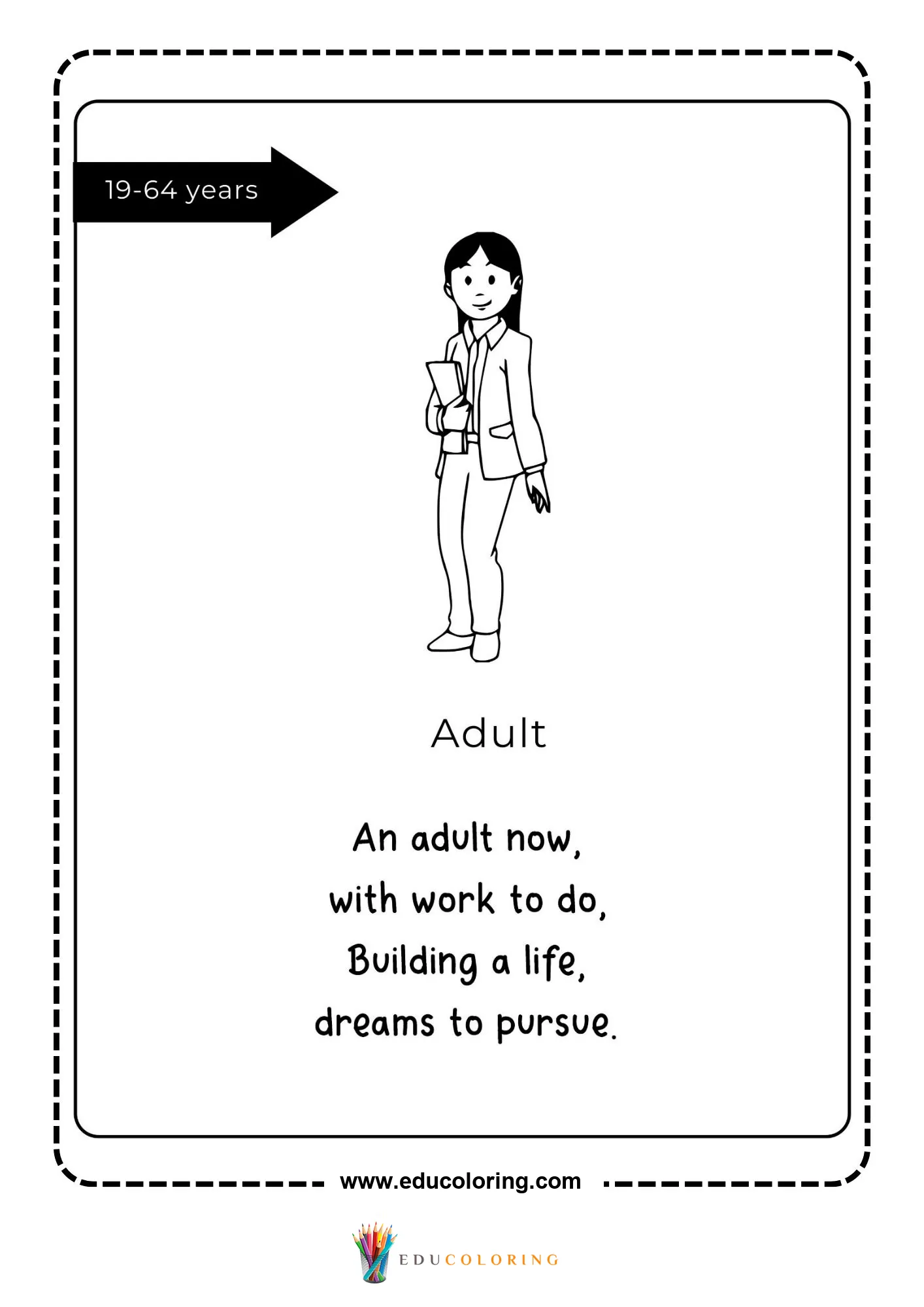 Adult stage with poem