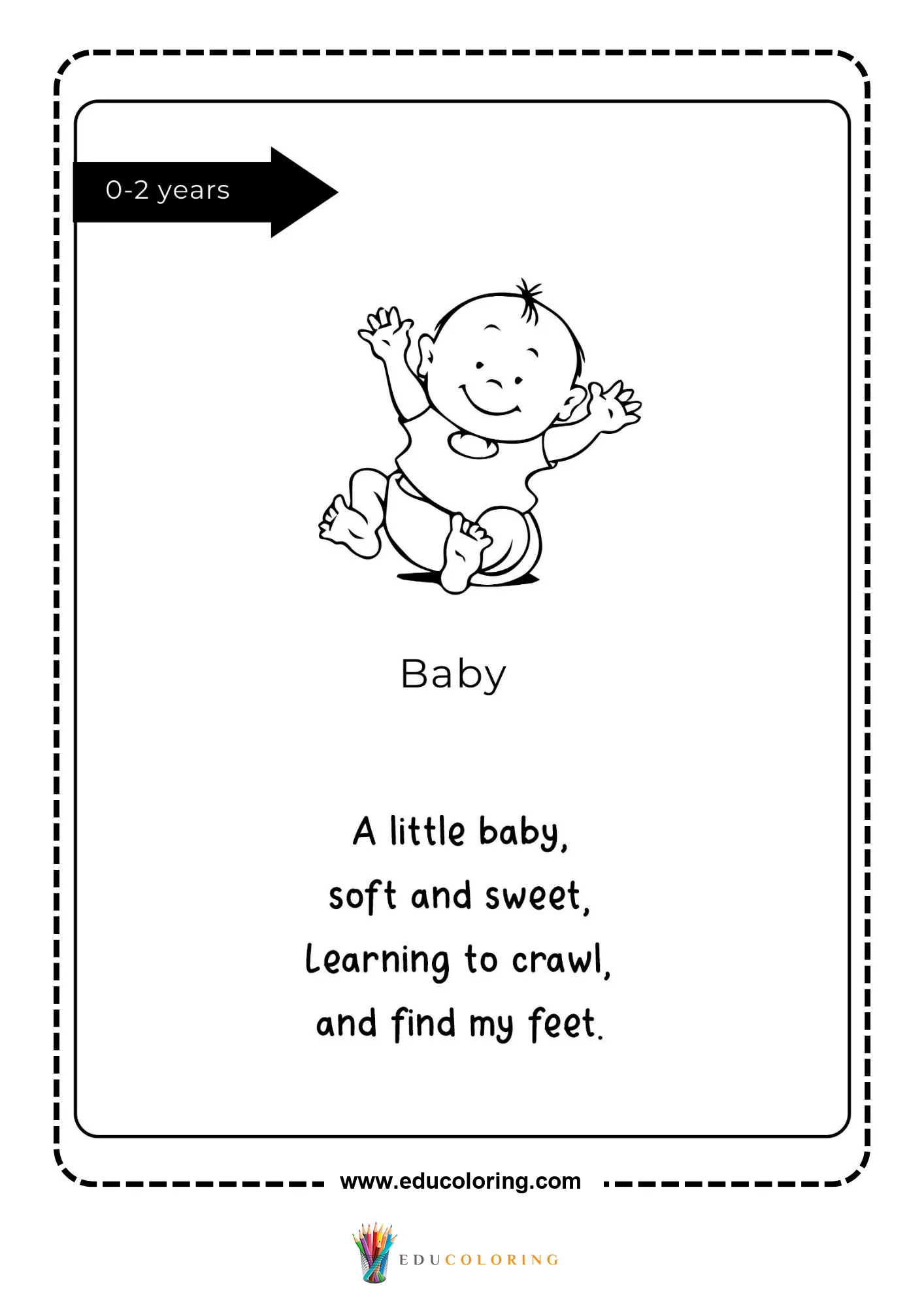 Baby stage with poem