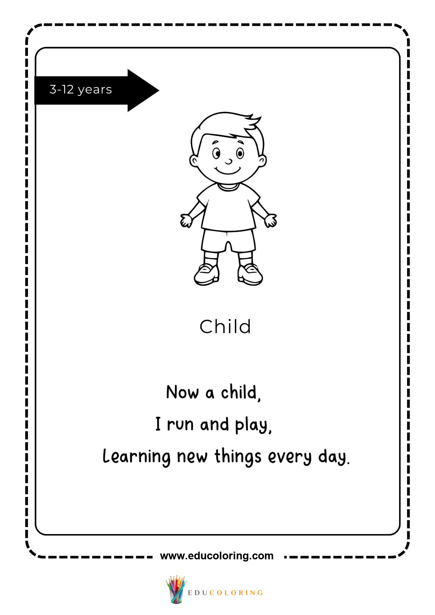 Child stage with poem