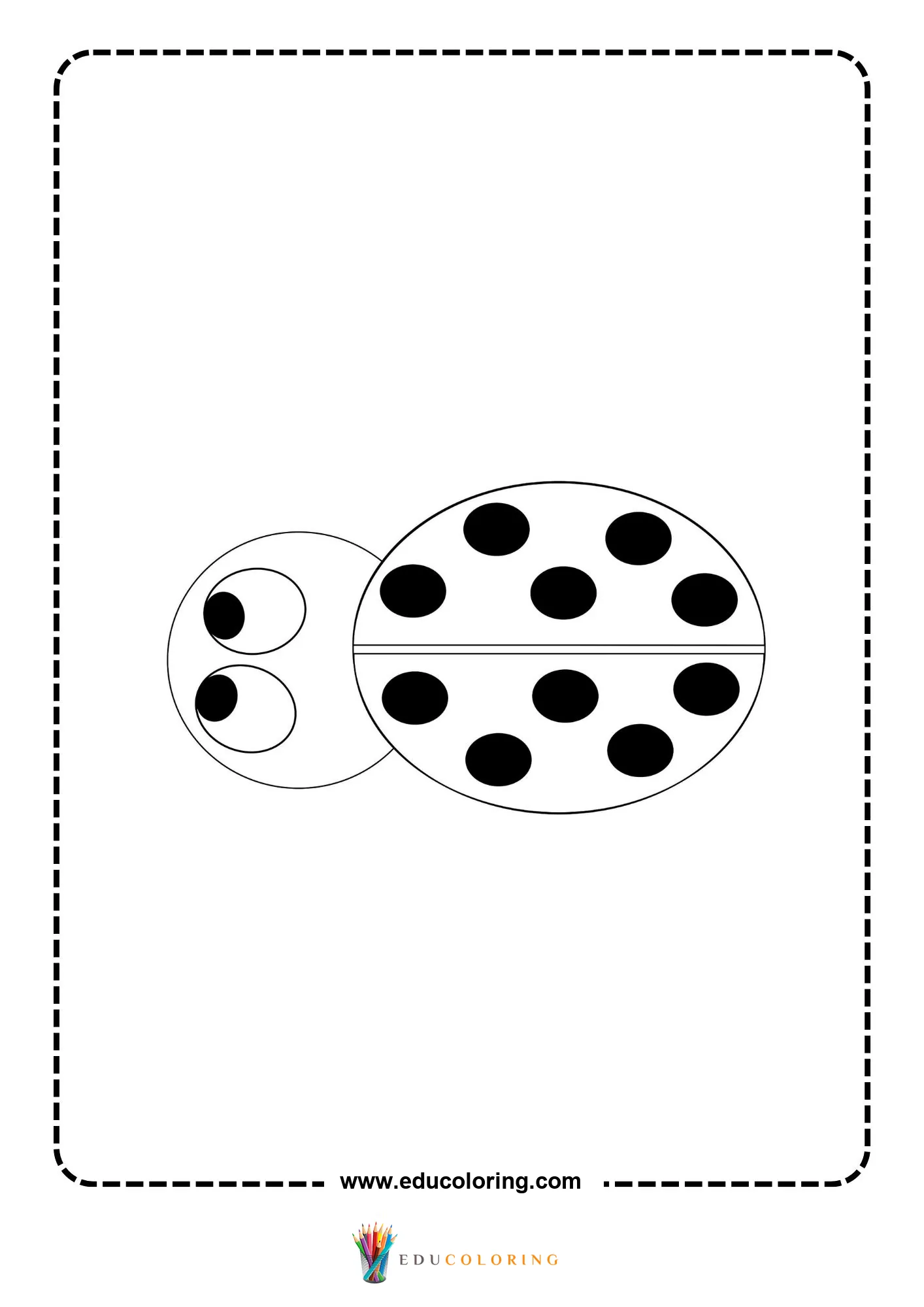 Ladybug body craft pieces