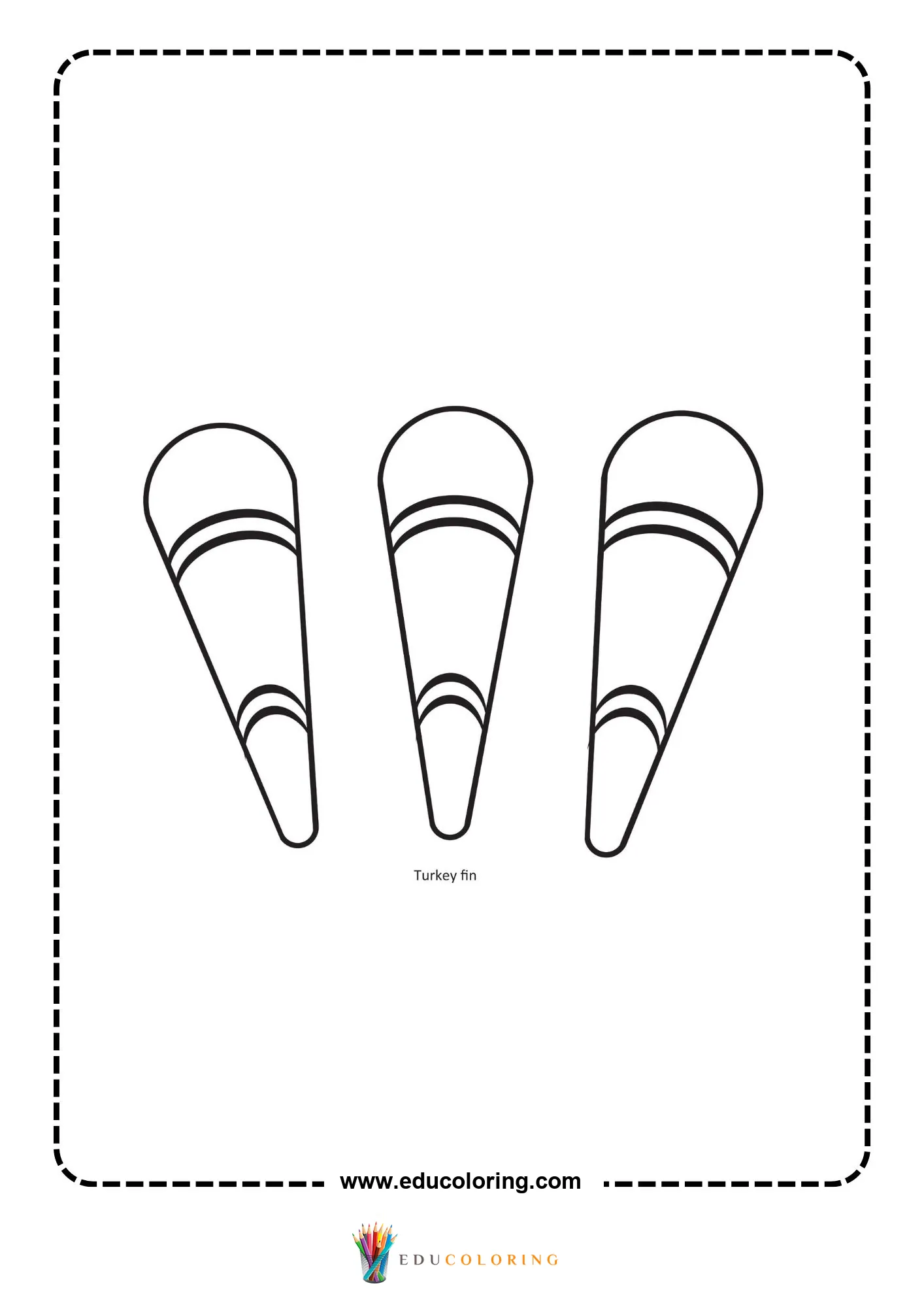 Turkey feather cutout shapes