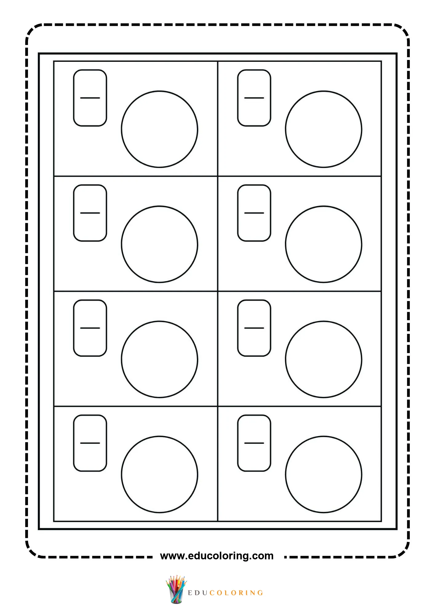 Roll and draw fraction worksheet with blank circles