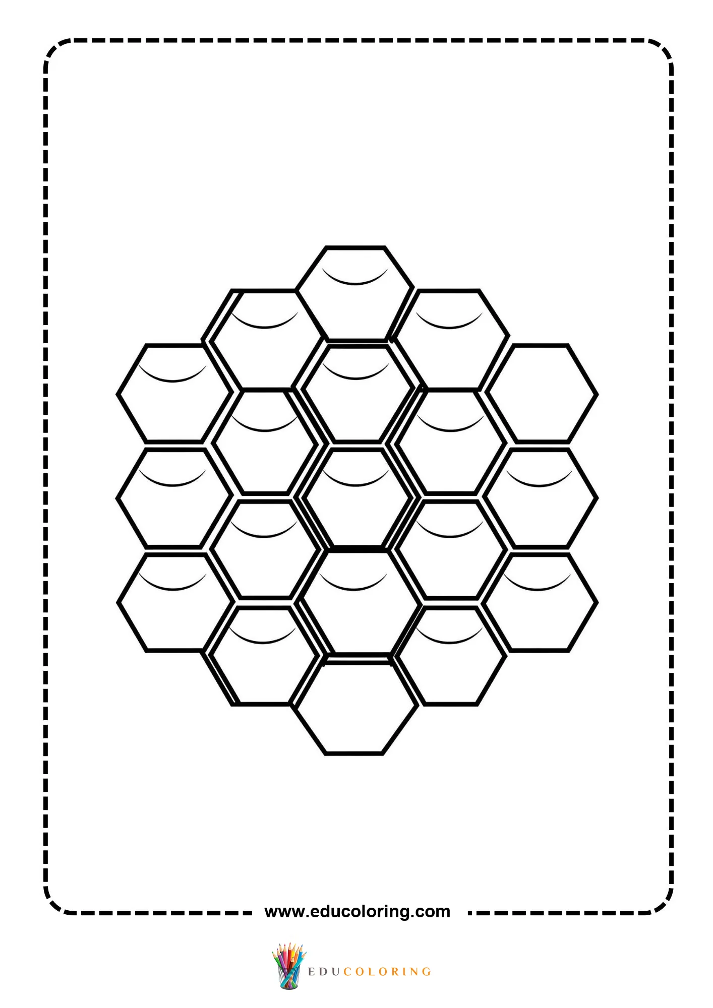 Easy abstract geometric pattern coloring page page 17