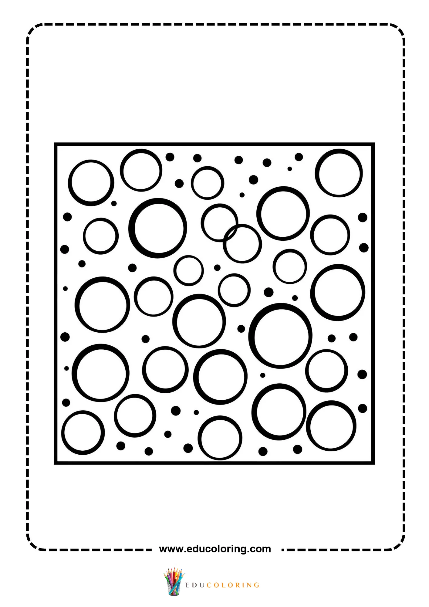 Easy abstract geometric pattern coloring page page 32