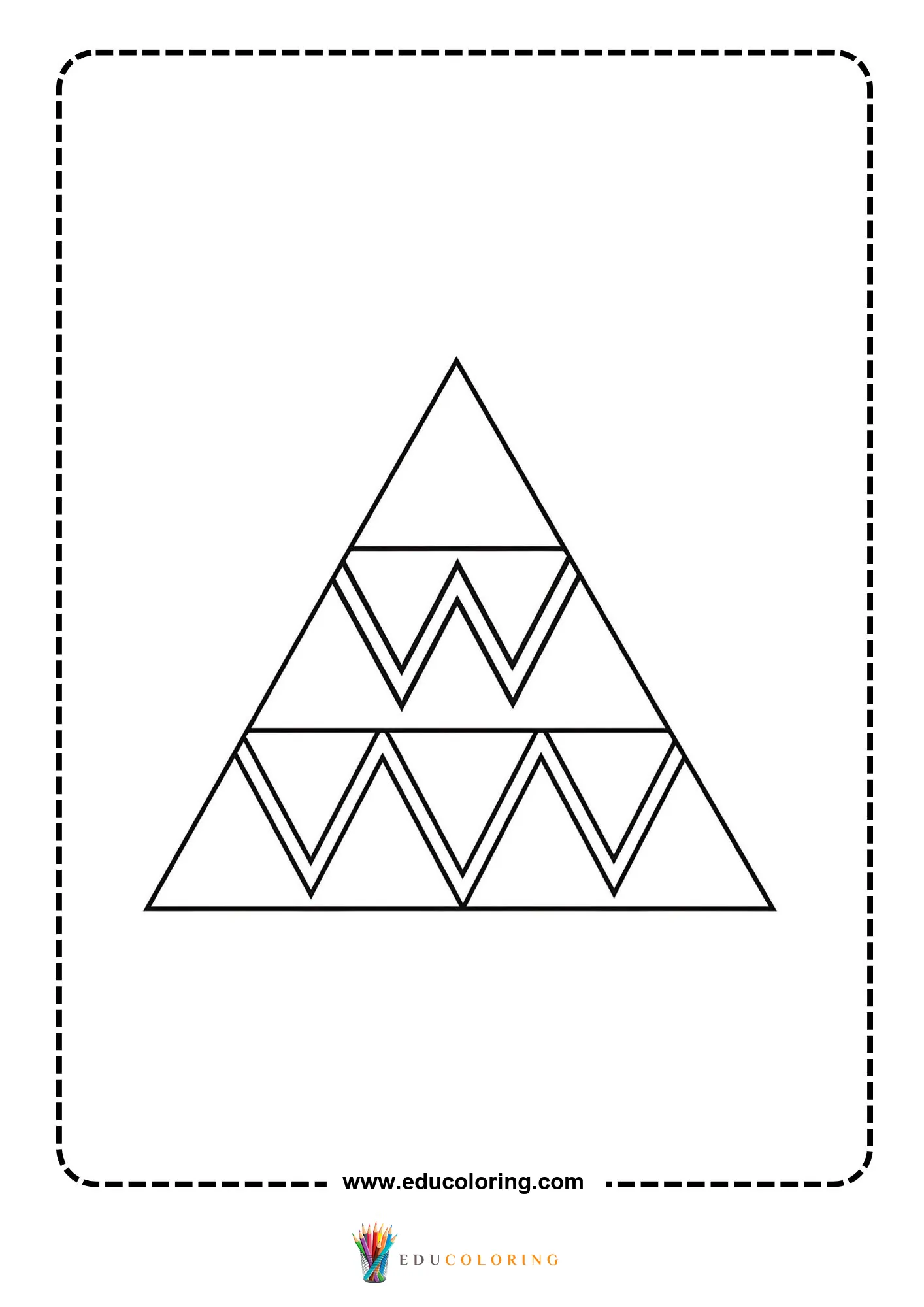 Easy abstract geometric pattern coloring page page 43