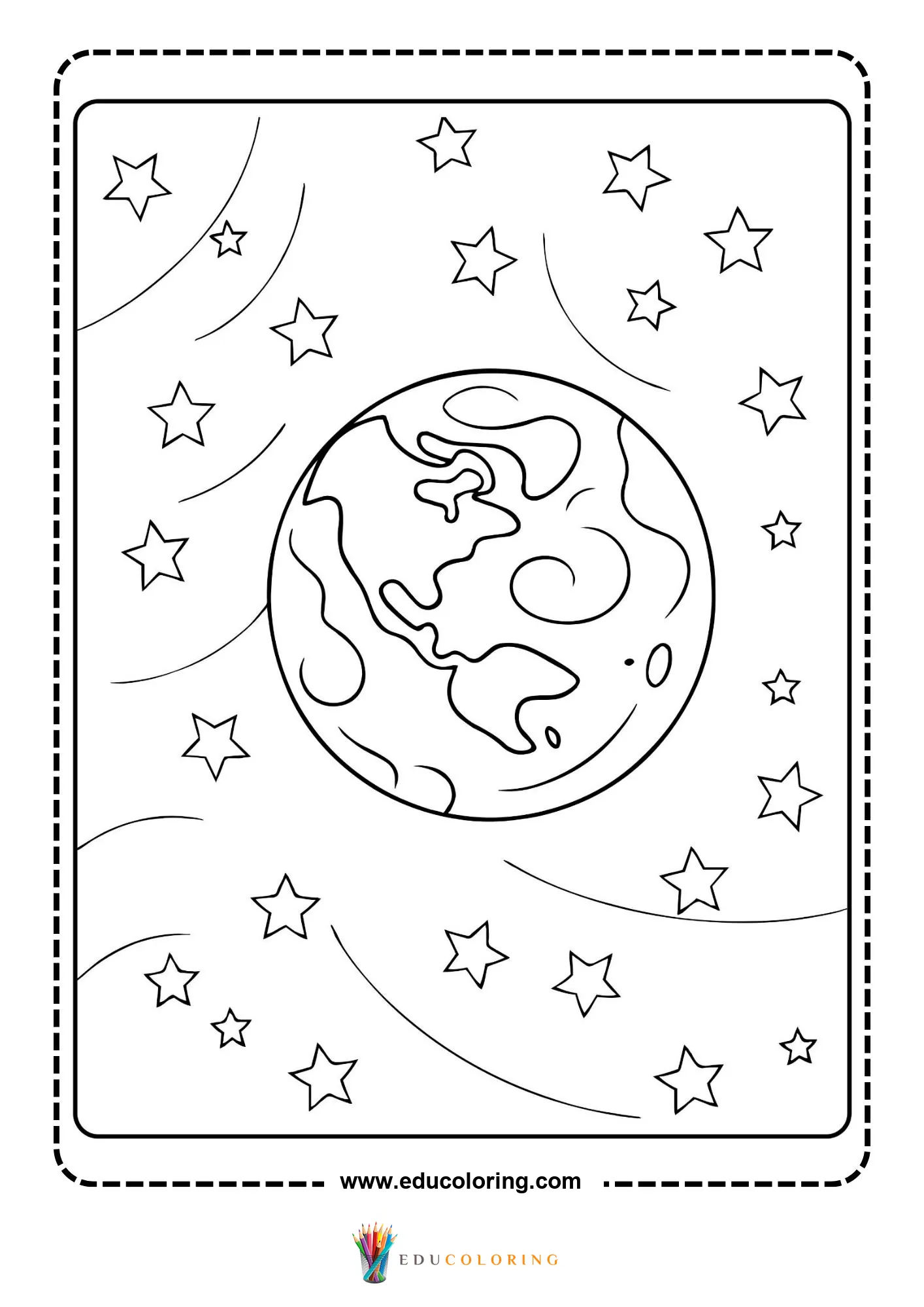 Planet Earth in space