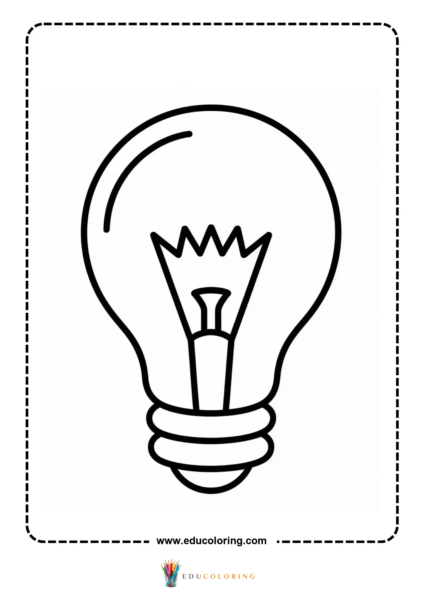 Electronic coloring page with electronic component outline