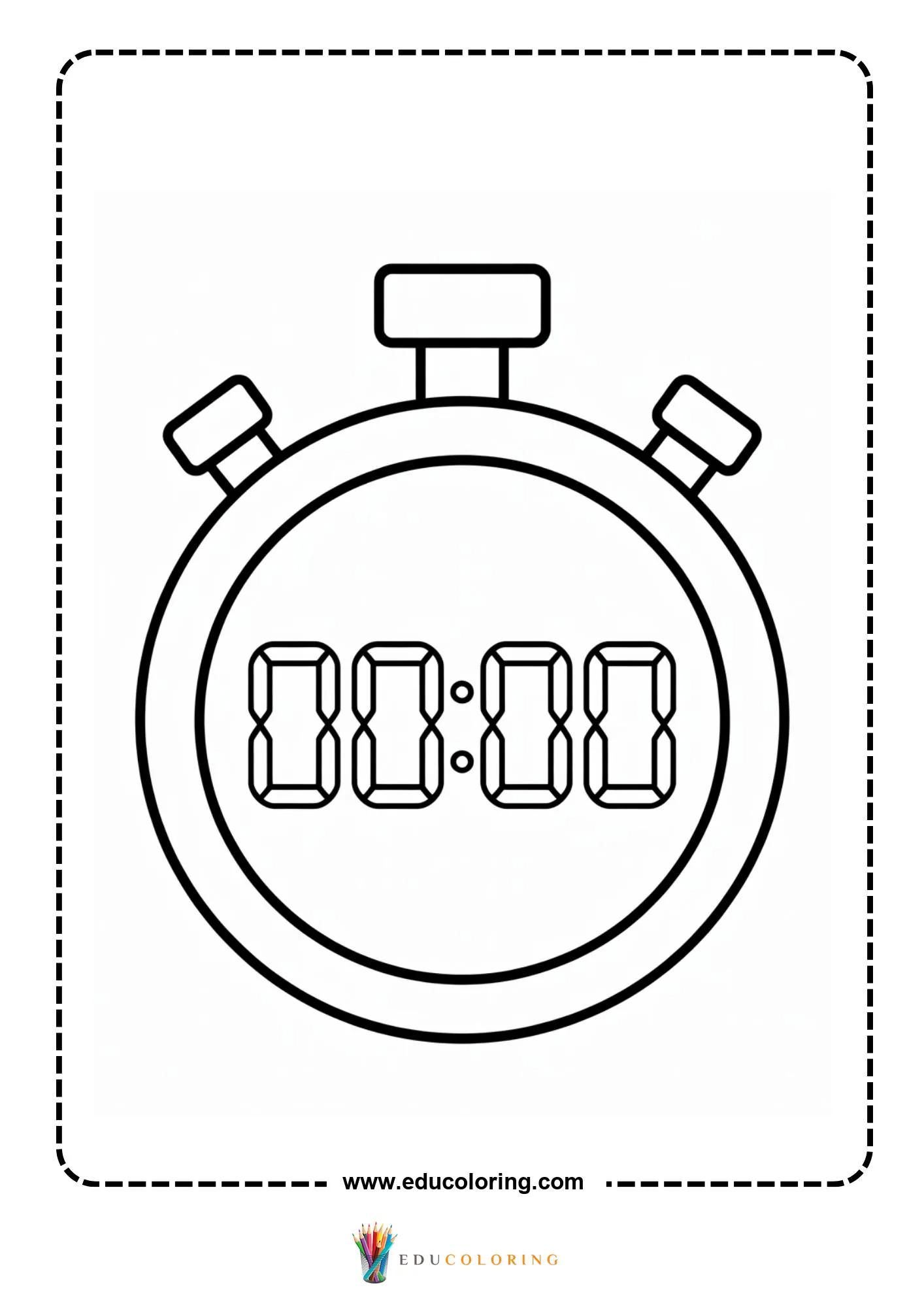 Measure tools coloring page with kids comparing weights